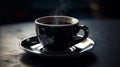 Classic and comforting, Savour the simplicity of a black coffee cup Royalty Free Stock Photo