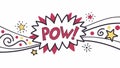 Classic Comic Book POW Sound Effect Graphic, vector design Generative AI Royalty Free Stock Photo
