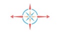 Classic Compass Icon for Direction & Map Navigation, vector design Generative AI Royalty Free Stock Photo