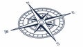 Classic Compass Illustration, Guiding Your Journey and Exploration, vector design Generative AI Royalty Free Stock Photo