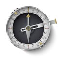 Classic compass with long phosphor isolated on white background Royalty Free Stock Photo