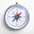 Classic Compass Pointing North on a White Background Royalty Free Stock Photo