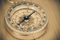 Classic Compass on a Wooden