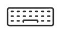 Classic computer keyboard outline input device technology graphic , vector design Generative AI Royalty Free Stock Photo