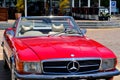 Classic Convertible Car - Red Mercedes Benz 560SL