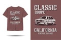 Classic coupe california vintage garage silhouette t shirt design