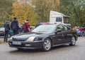 Classic coupe Japanese car black Honda Prelude driving