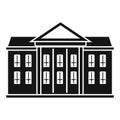 Classic courthouse icon, simple style Royalty Free Stock Photo