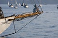 Classic craftsmanship sailboat bowsprit Royalty Free Stock Photo