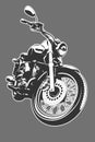 Classic crambler motorcycle. Motorbike cafe retro. Vintage custom.Vector illustration. Isolate