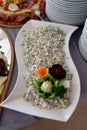 Classic Croatian plate with fine salad Royalty Free Stock Photo