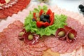 Classic Croatian starter plate with Fine Croatian sliced salami