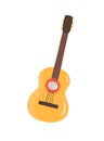 Classic Cuban guitar vector flat illustration. Traditional four-string musical instrument isolated. Symbol of folk and Royalty Free Stock Photo