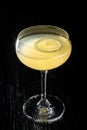 Classic daiquiri on the dark background. Luxury craft drink. Royalty Free Stock Photo