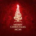 Classic dark red trendy premium elegant Merry Christmas card Royalty Free Stock Photo