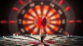 Classic dart board background. Close up. Sports or entertainment concept
