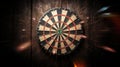 Classic dart board background. Close up. Sports or entertainment concept