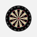 Classic dartboard isolated illustration