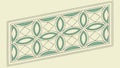 Classic Decorative Border with Interlocking Geometric Shapes, vector design Generative AI Royalty Free Stock Photo