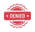 Classic denied stamp rejection opinion Royalty Free Stock Photo