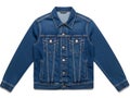 Classic denim jacket with button closure Royalty Free Stock Photo
