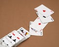 Classic design of playing cards poker Games. Royalty Free Stock Photo