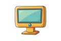 Classic desktop computer icon with a colorful and cartoonish design, representing retro technology for creative and modern