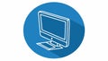 Classic desktop monitor, symbolizing computing and display, vector design Generative AI Royalty Free Stock Photo