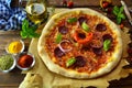 Classic Diablo Pizza with Hot Peppers and Pepperoni - a delicious lunch or dinner idea