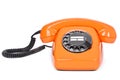 Classic dial phone on white Royalty Free Stock Photo