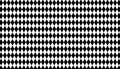 Classic diamond checker pattern. Black and white harlequin background. Vector illustration