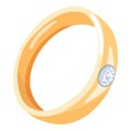 Classic diamond ring icon cartoon vector. Lady gold Royalty Free Stock Photo