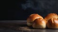 Classic Dinner Bread Rolls with Copy Space