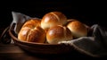 Classic Dinner Bread Rolls with Copy Space Royalty Free Stock Photo