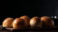 Classic Dinner Bread Rolls with Copy Space Royalty Free Stock Photo