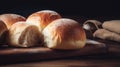 Classic Dinner Bread Rolls with Copy Space Royalty Free Stock Photo