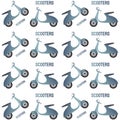 Classic doodle scooter patterns with colorful concepts. Vector Scooter Motorcycle Background. motorcycle club. for banners,