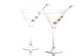 Classic Dry Martini with olives isolated Royalty Free Stock Photo