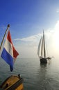 Classic Dutch sailing ships Royalty Free Stock Photo