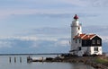 Summer in Europe. Idyllic scenery. Lighthouse