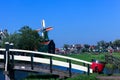 Classic Dutch windmill at Zaanse Schans