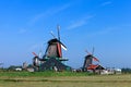 Classic Dutch windmill at Zaanse Schans