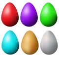 Classic easter eggs set. Isolated colorful easter eggs design elements. Vector illustration