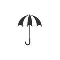 Classic elegant opened umbrella icon isolated. Rain protection symbol