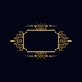 Classic elegant thai pattern border gold element