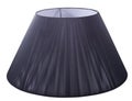 Classic empire cone bell shaped black tapered lampshade on a white background isolated close up shot