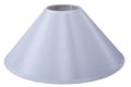 Classic empire coolie flare cone shaped white grey tapered lampshade on white background isolated close up shot