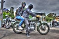 Classic English built Royal Enfield motorcycle Royalty Free Stock Photo