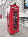 Classic english phone cabin red london