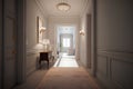 Classic English style hallway interior in luxury house Royalty Free Stock Photo